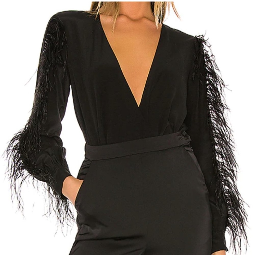 NWOT Delfi Collective Cindy Bodysuit in Black
